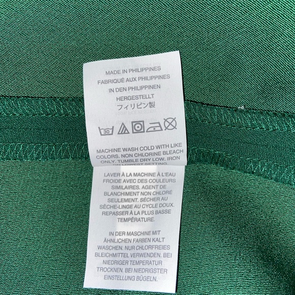 J.CREW Drapey Crepe Faux-Wrap Top Luminary Green Size 00 - Picture 12 of 12